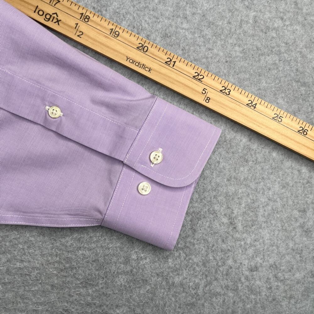 Brooks Brothers Regent Non Iron Shirt Purple Button Up Long Sleeve Mens 16.5 - Picture 14 of 14
